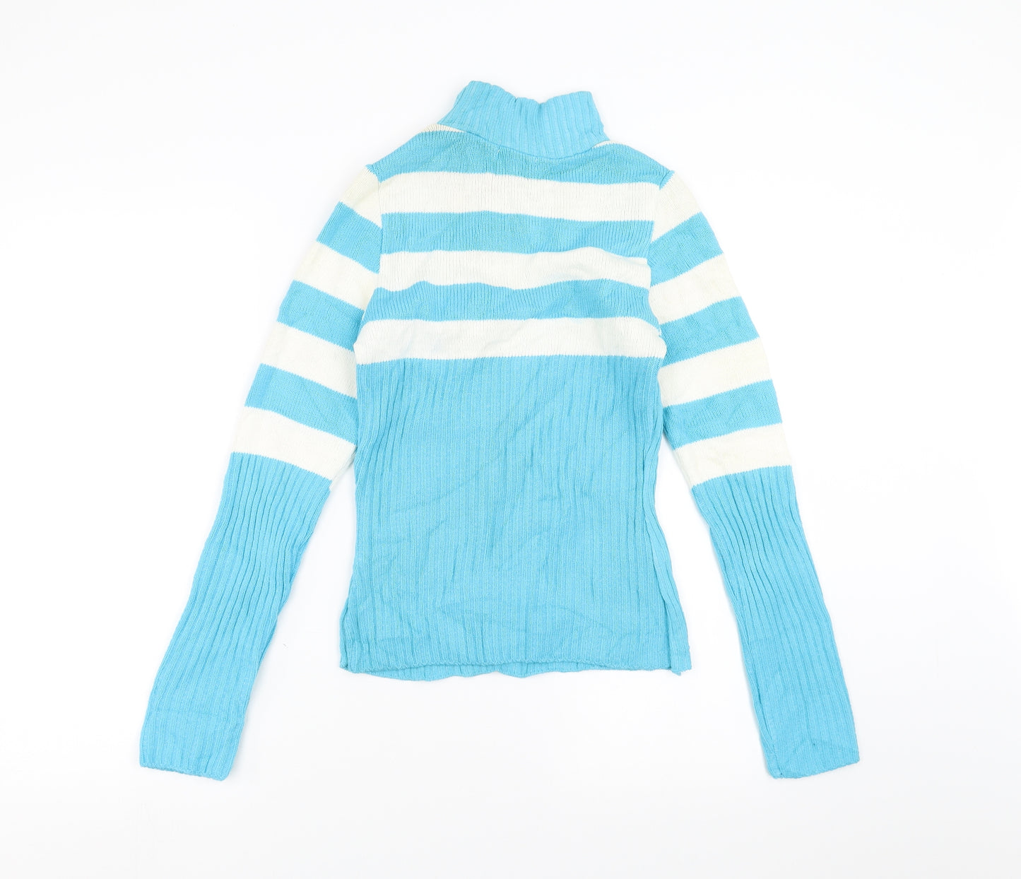 Funky Diva Womens Blue Striped  Pullover Jumper Size S