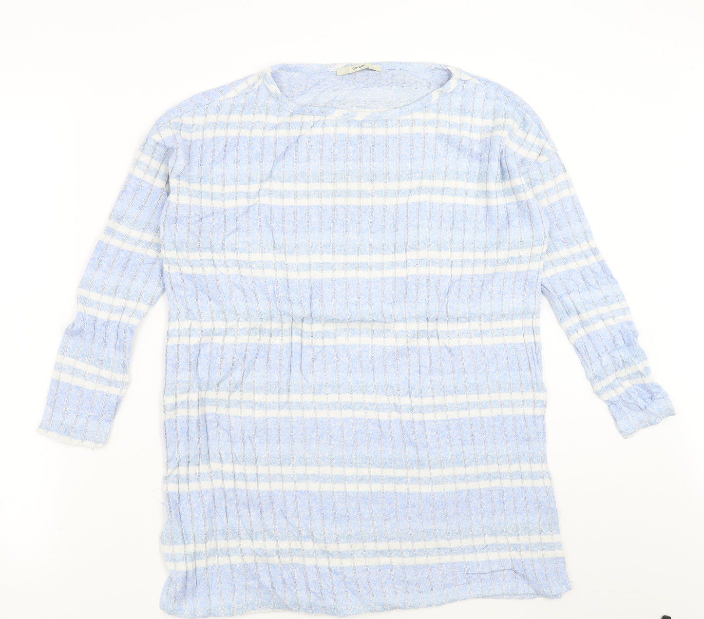 George Womens Blue Striped  Pullover Jumper Size 8
