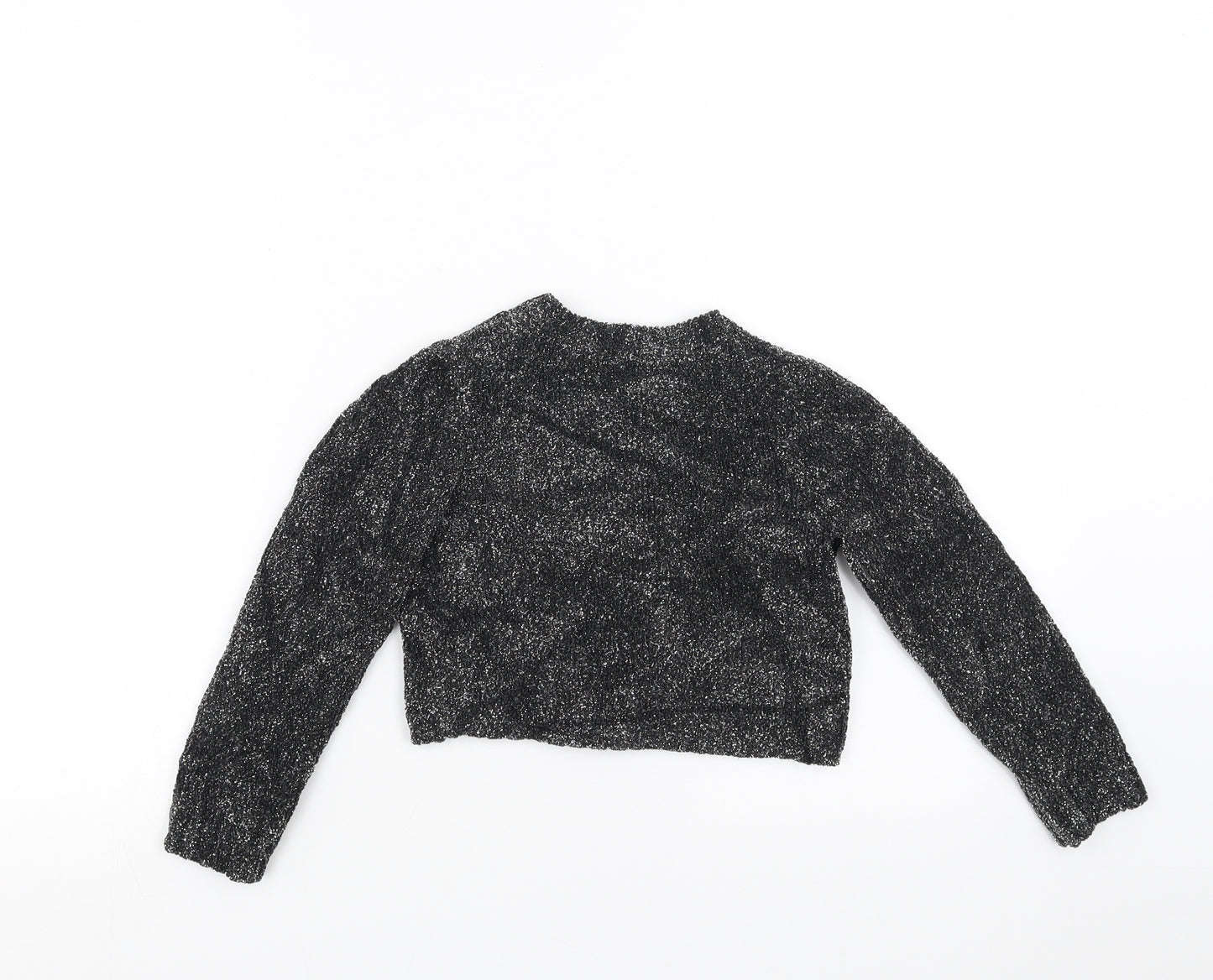 George Girls Black   Shrug Jumper Size 6-7 Years  - glittery