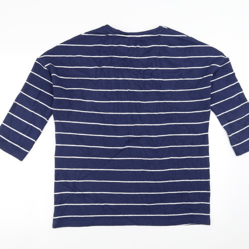 Sainsburys Womens Blue Striped  Pullover Jumper Size 12