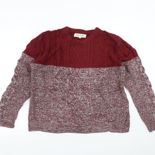 River Island Mens Red   Pullover Jumper Size M