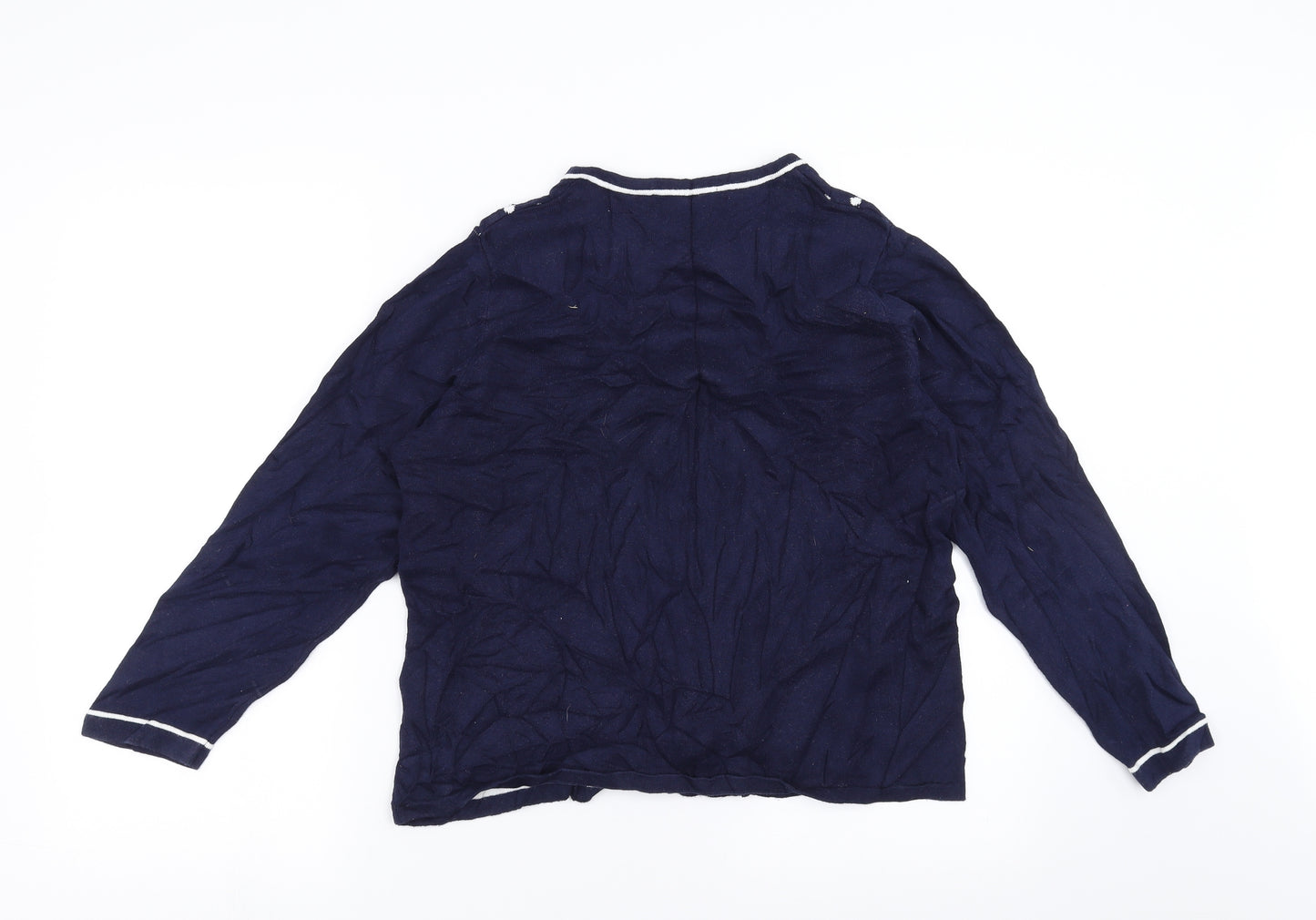 Bonmarché Womens Blue Polka Dot  Cardigan Jumper Size M