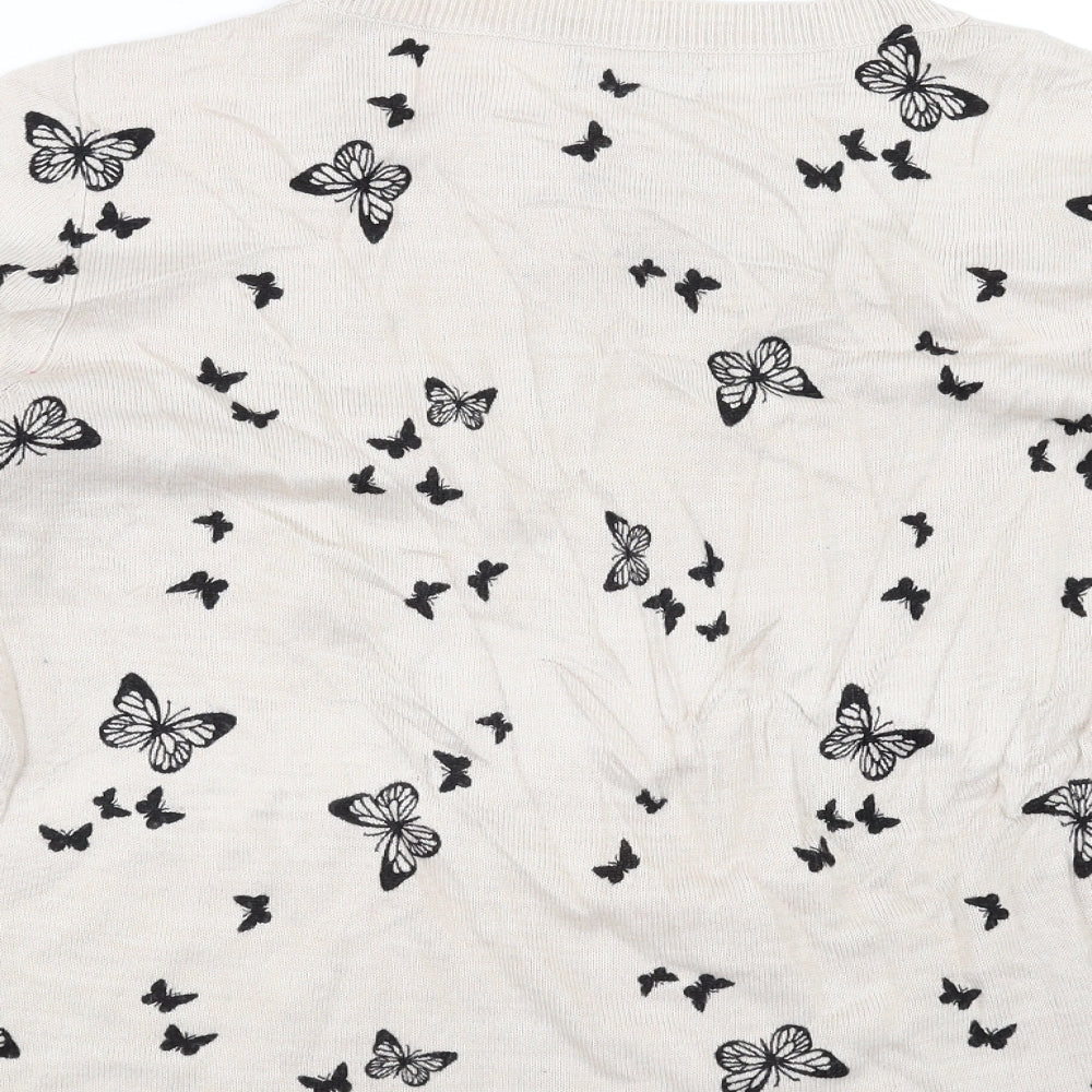 Papaya Womens Beige   Pullover Jumper Size 18  - butterflies