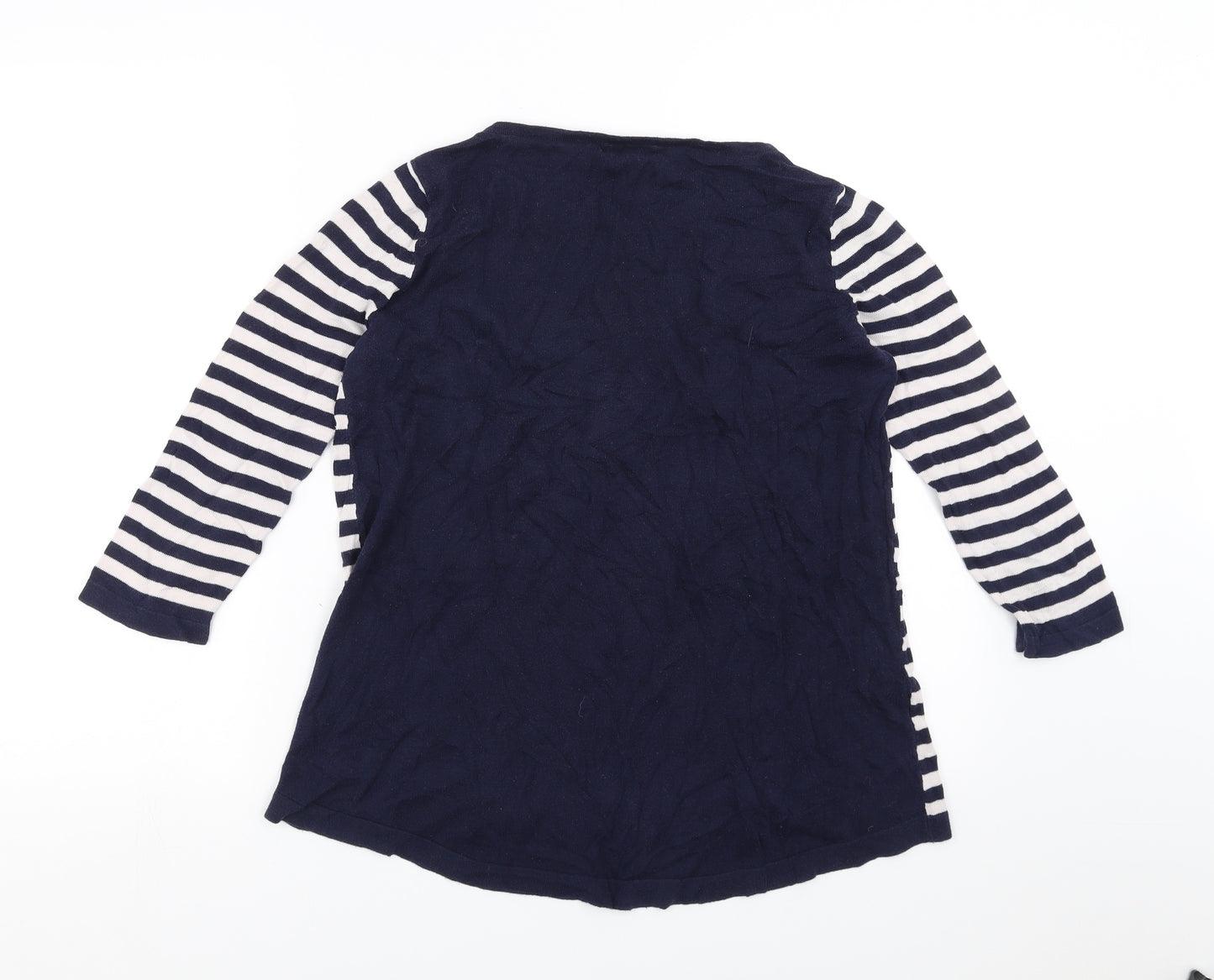 Mango Womens Blue Striped  Pullover Jumper Size S
