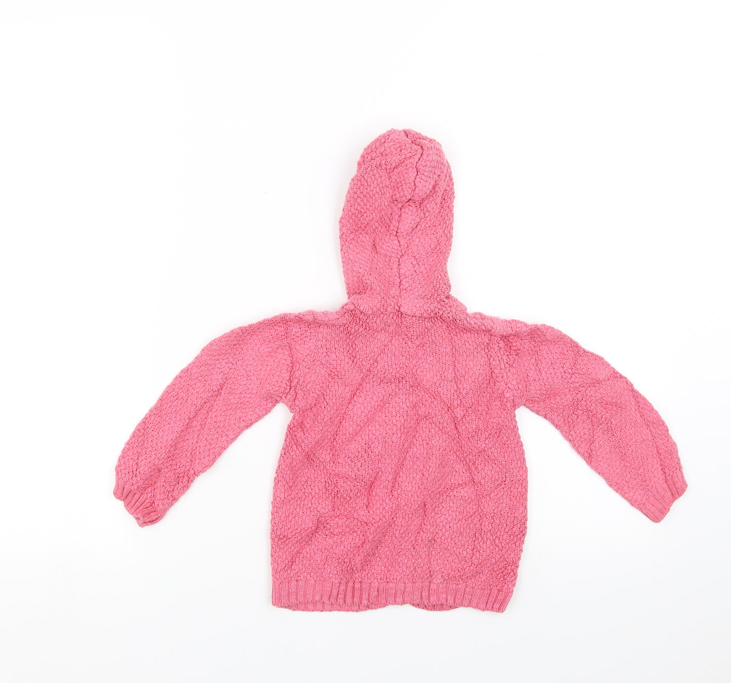 George Girls Pink   Cardigan Jumper Size 12-18 Months  - Floral embroidery