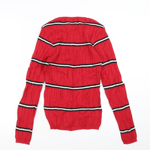 Primark Womens Red Striped  Pullover Jumper Size S