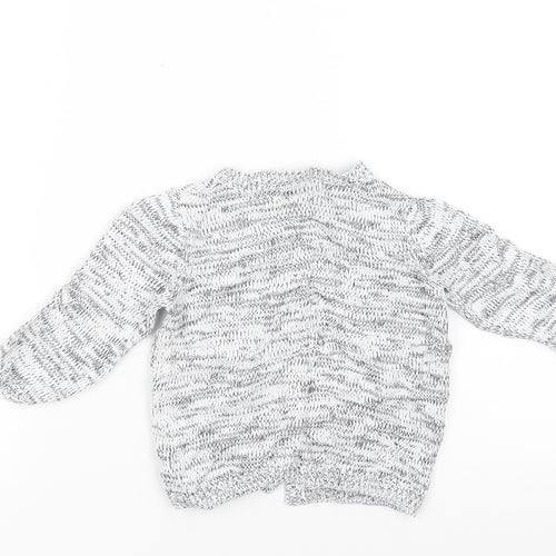 Marks and Spencer Boys Black   Cardigan Jumper Size 9-12 Months  - sandcastle embroidery