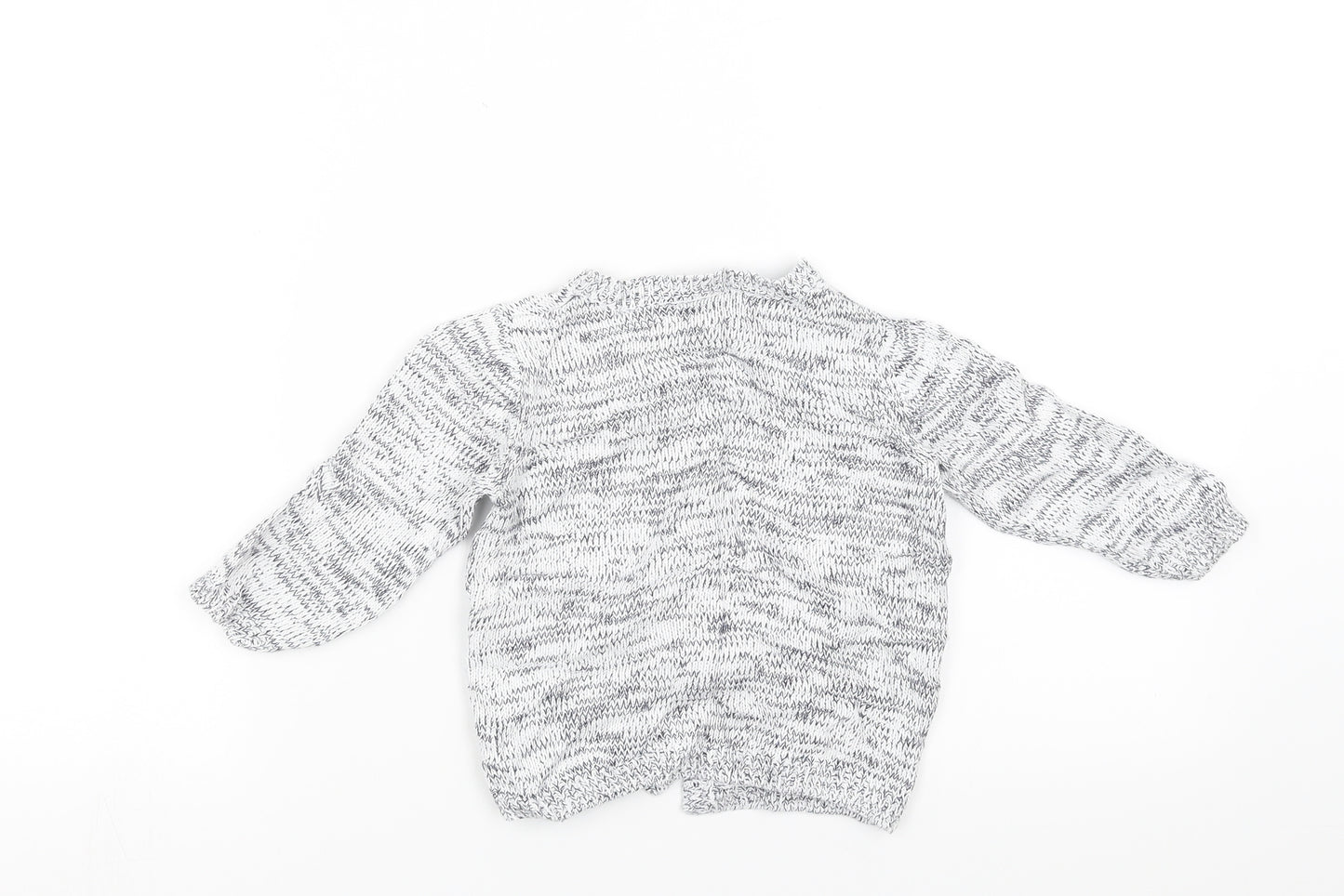 Marks and Spencer Boys Black   Cardigan Jumper Size 9-12 Months  - sandcastle embroidery