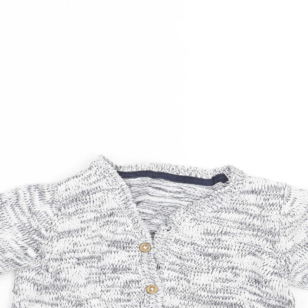 Marks and Spencer Boys Black   Cardigan Jumper Size 9-12 Months  - sandcastle embroidery