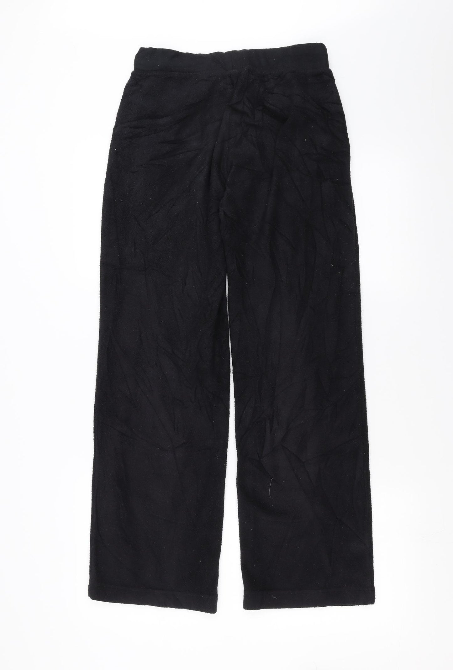 Marks and Spencer Womens Black  Flannel Jogger Trousers Size 8 L30 in