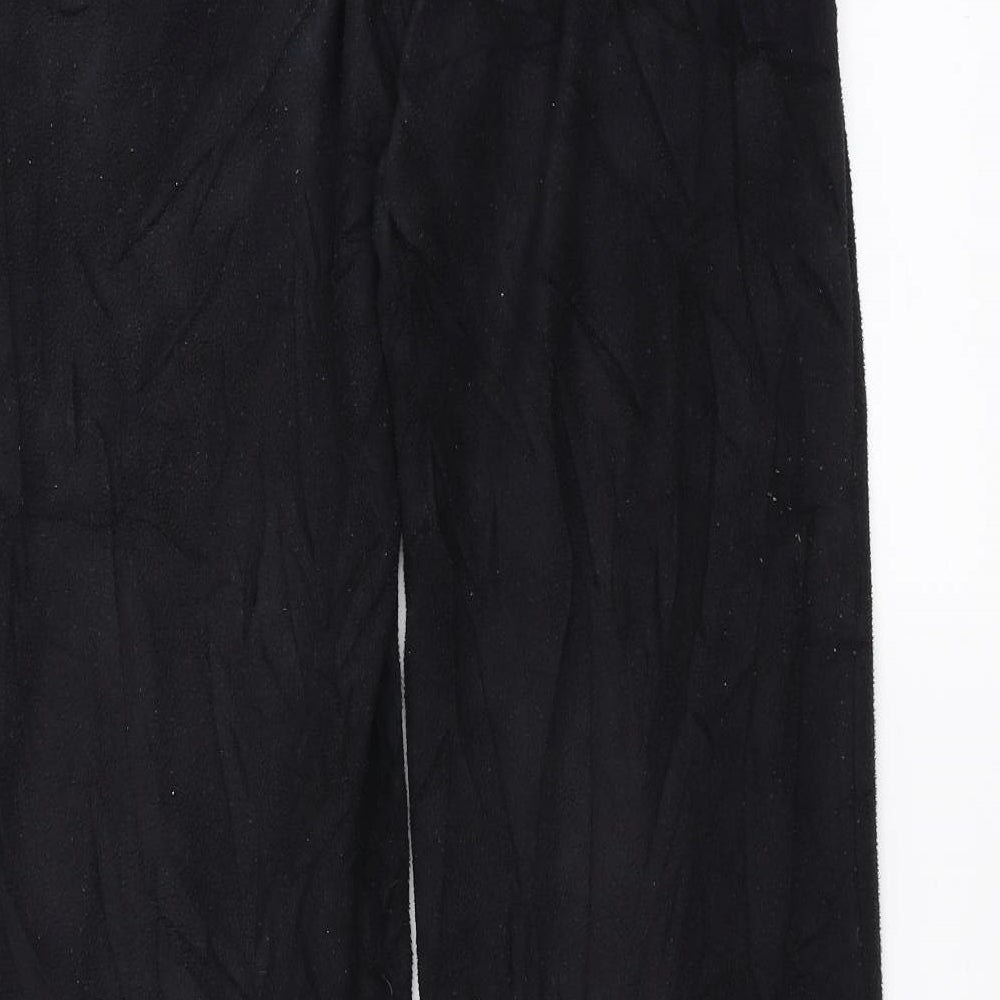 Marks and Spencer Womens Black  Flannel Jogger Trousers Size 8 L30 in