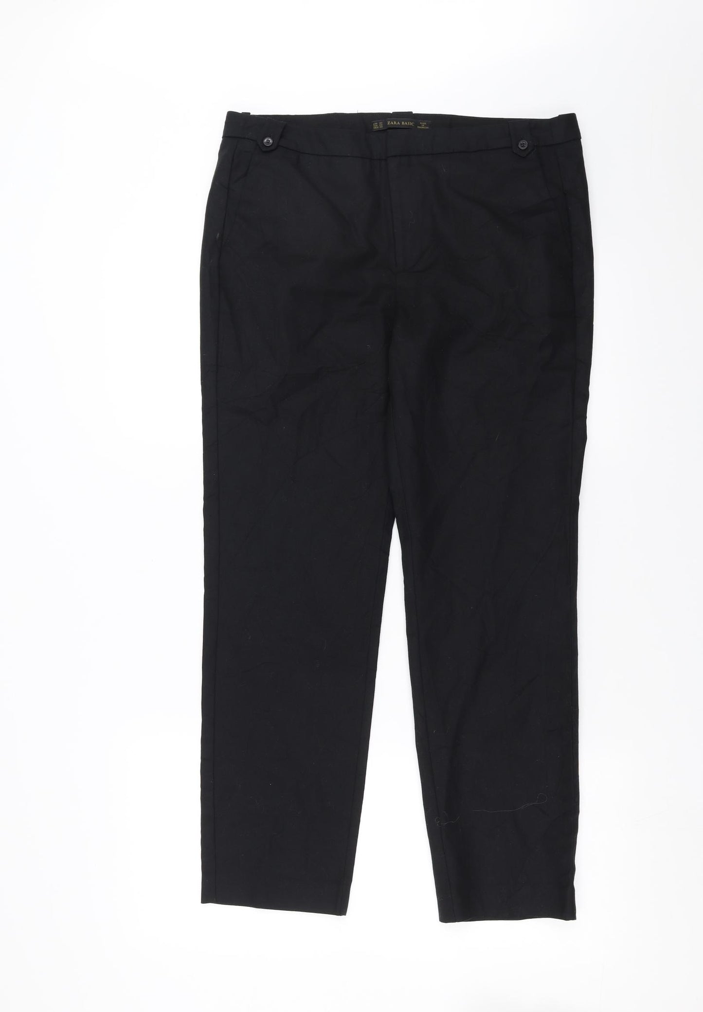Zara Womens Black   Trousers  Size 12 L27 in