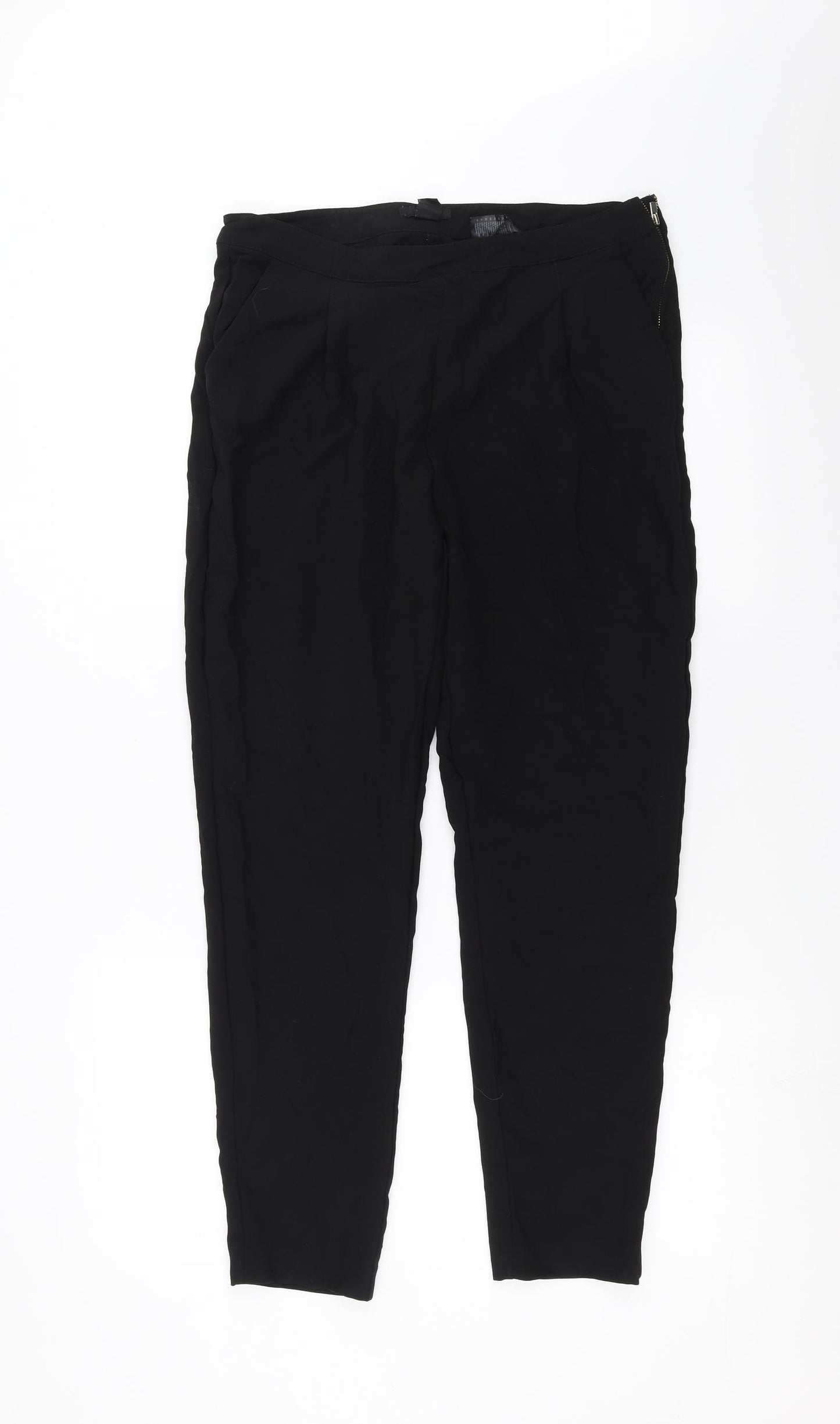 H&M Womens Black   Trousers  Size 12 L28 in