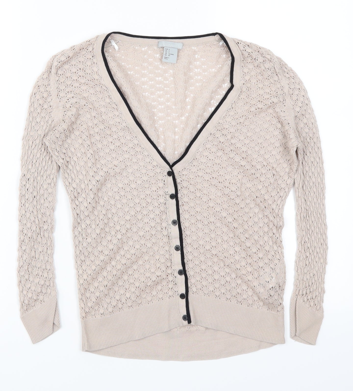 H&M Womens Pink  Knit Cardigan Jumper Size S
