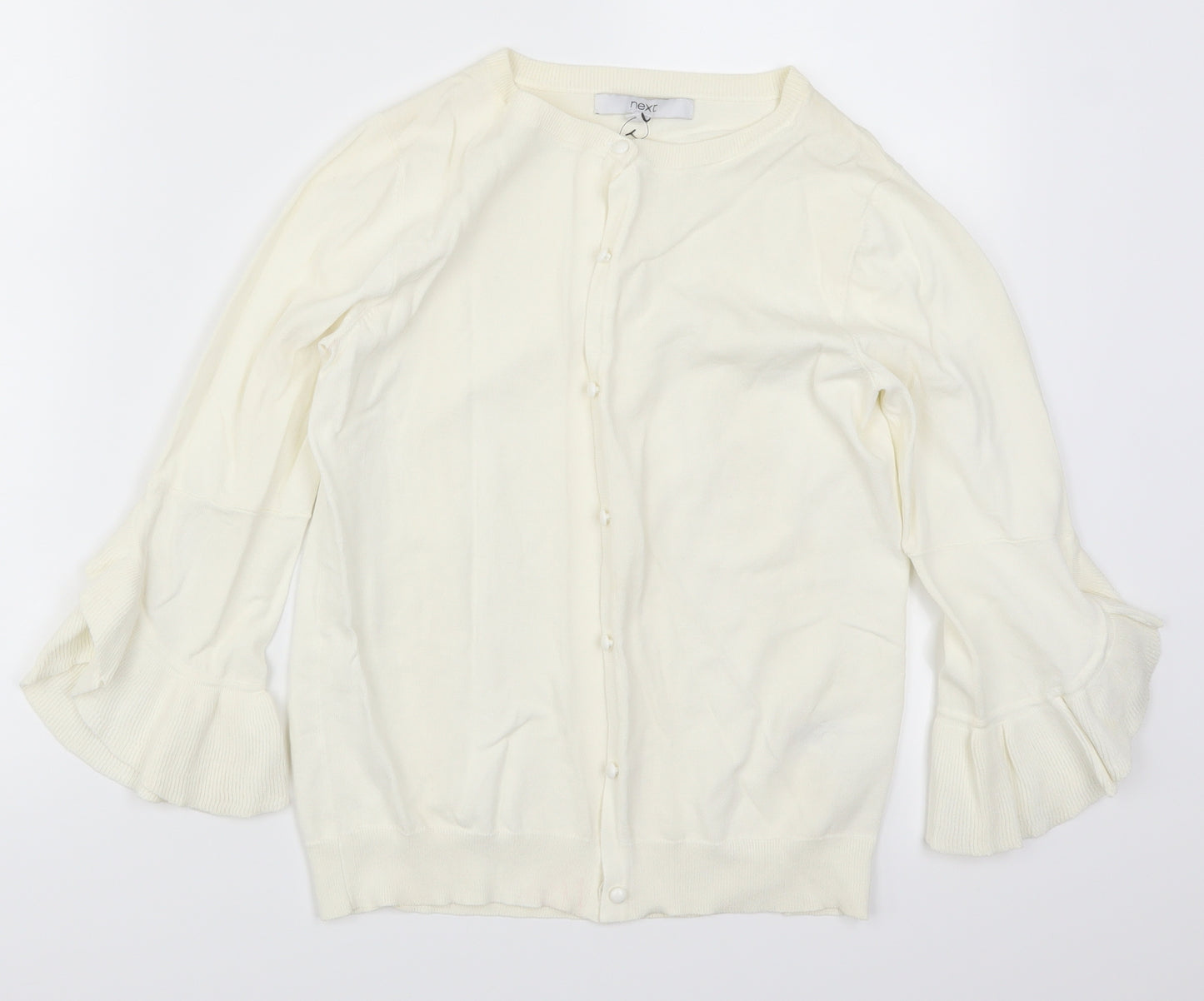 NEXT Womens White   Cardigan Jumper Size 8