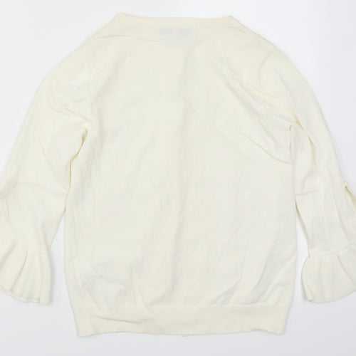 NEXT Womens White   Cardigan Jumper Size 8