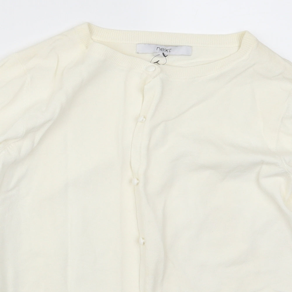 NEXT Womens White   Cardigan Jumper Size 8