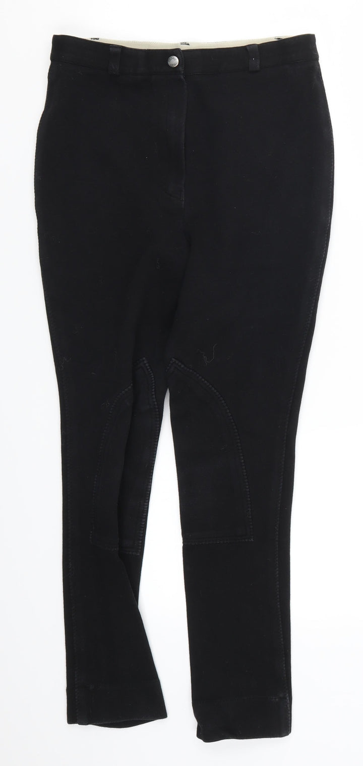 Harry Hall Womens Black Trousers Size 28 in L26 in