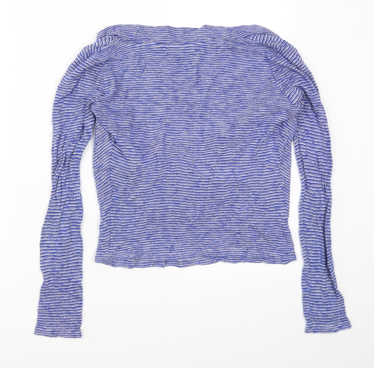 Only Womens Blue Striped  Basic T-Shirt Size S