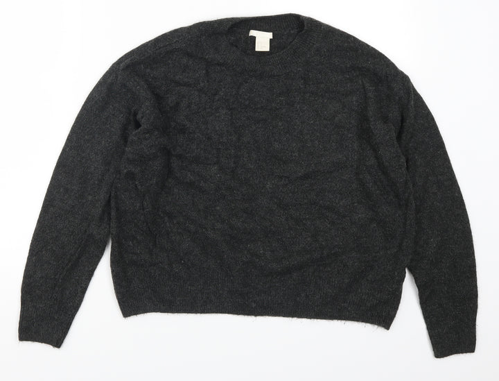 H&M Womens Grey   Pullover Jumper Size S