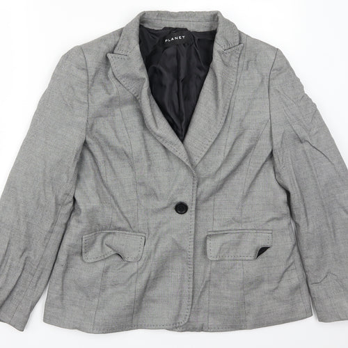 Planet Womens Grey   Jacket Suit Jacket Size 14