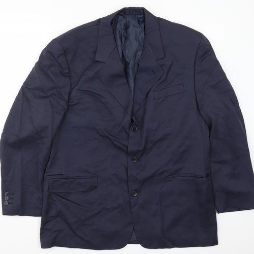 Essentials Mens Blue   Jacket Suit Jacket Size 44
