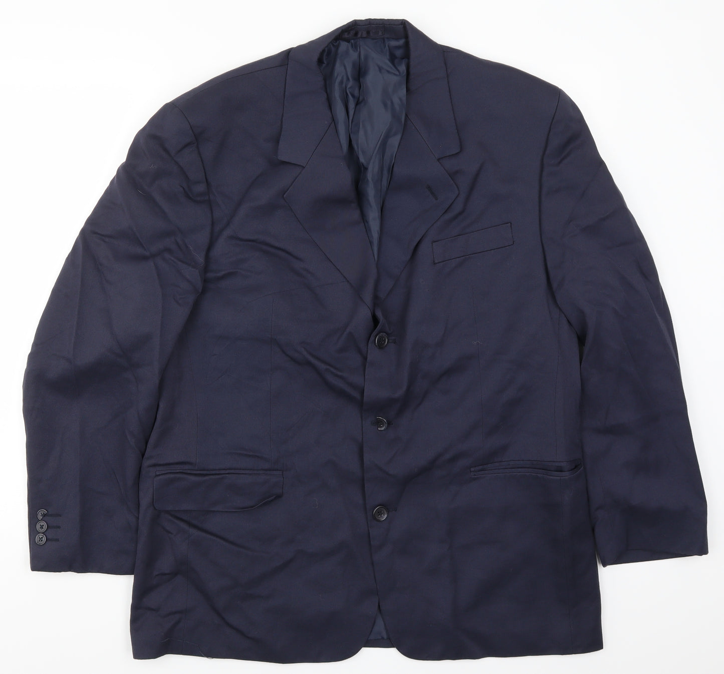 Essentials Mens Blue   Jacket Suit Jacket Size 44