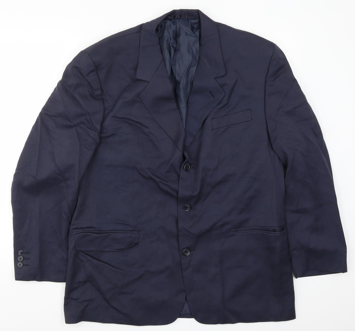 Essentials Mens Blue   Jacket Suit Jacket Size 44
