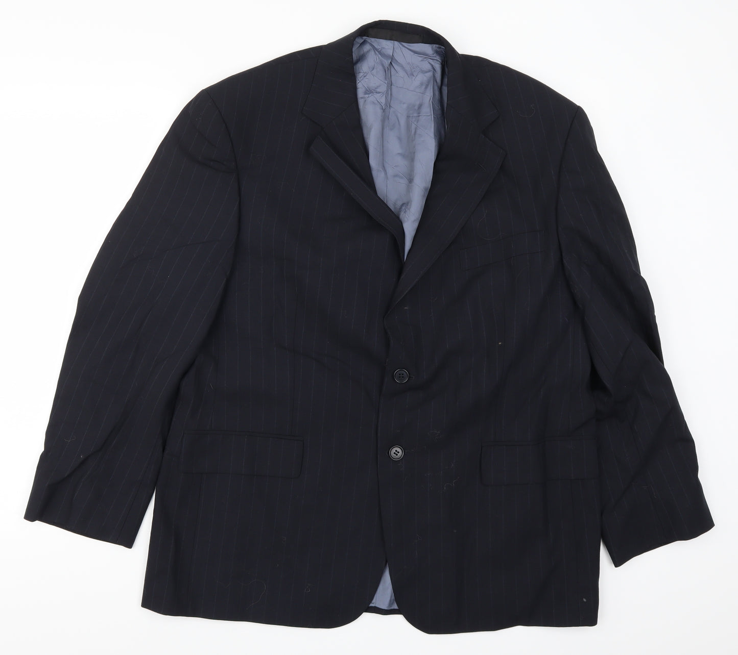Marks and Spencer Mens Blue Striped  Jacket Suit Jacket Size 42
