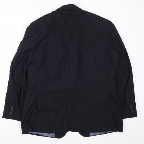 Marks and Spencer Mens Blue Striped  Jacket Suit Jacket Size 42