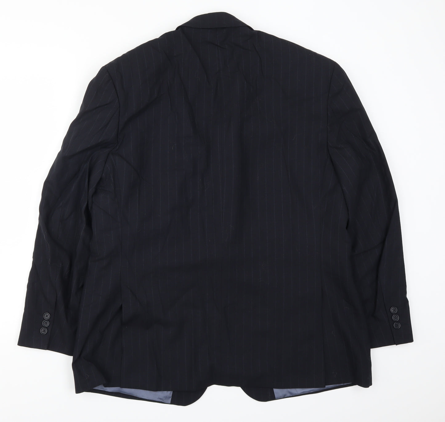 Marks and Spencer Mens Blue Striped  Jacket Suit Jacket Size 42