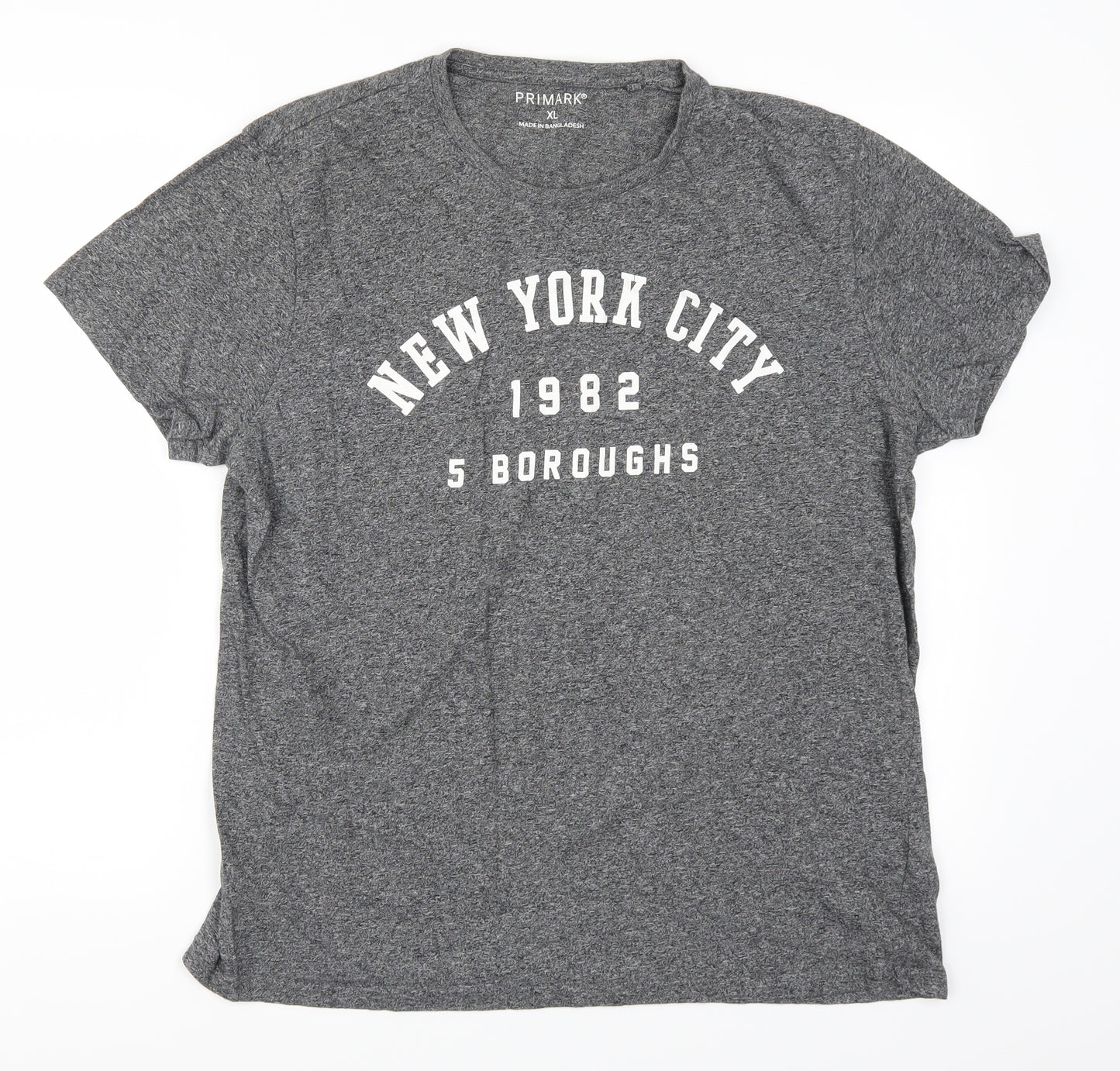 Primark Mens Grey    T-Shirt Size XL  - New York City