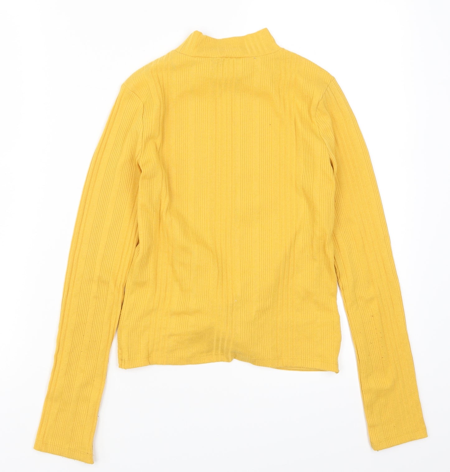 Matalan Girls Yellow   Basic T-Shirt Size 12 Years  - Twist Front