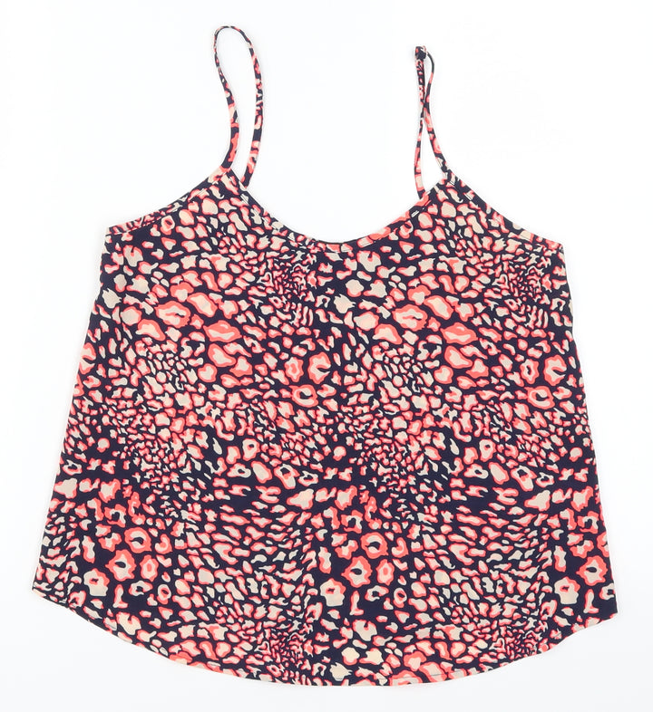 Topshop Womens Pink Animal Print  Basic Tank Size 4
