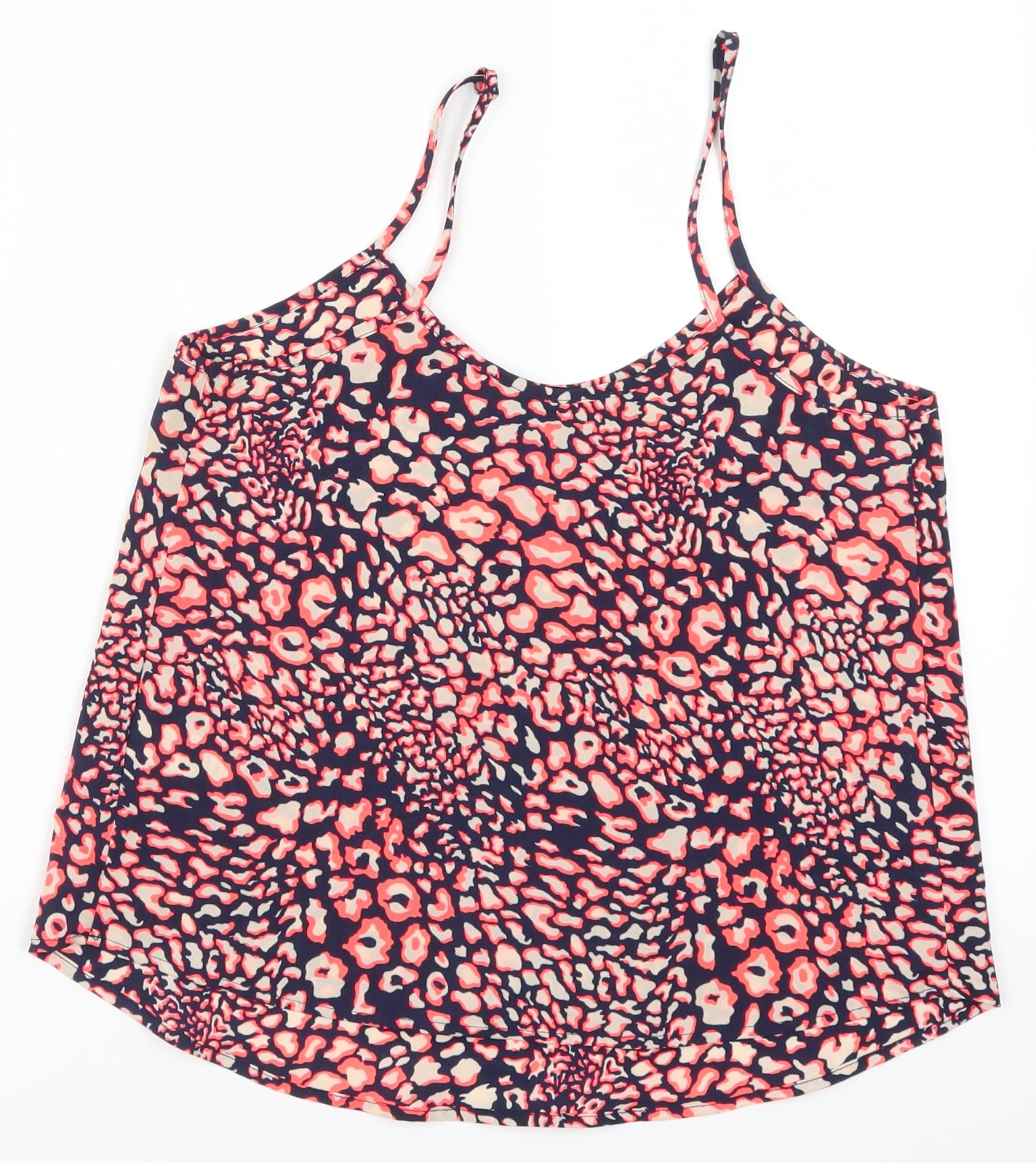 Topshop Womens Pink Animal Print  Basic Tank Size 4