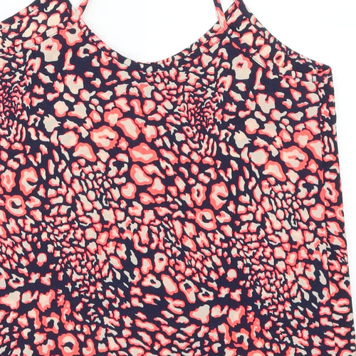 Topshop Womens Pink Animal Print  Basic Tank Size 4
