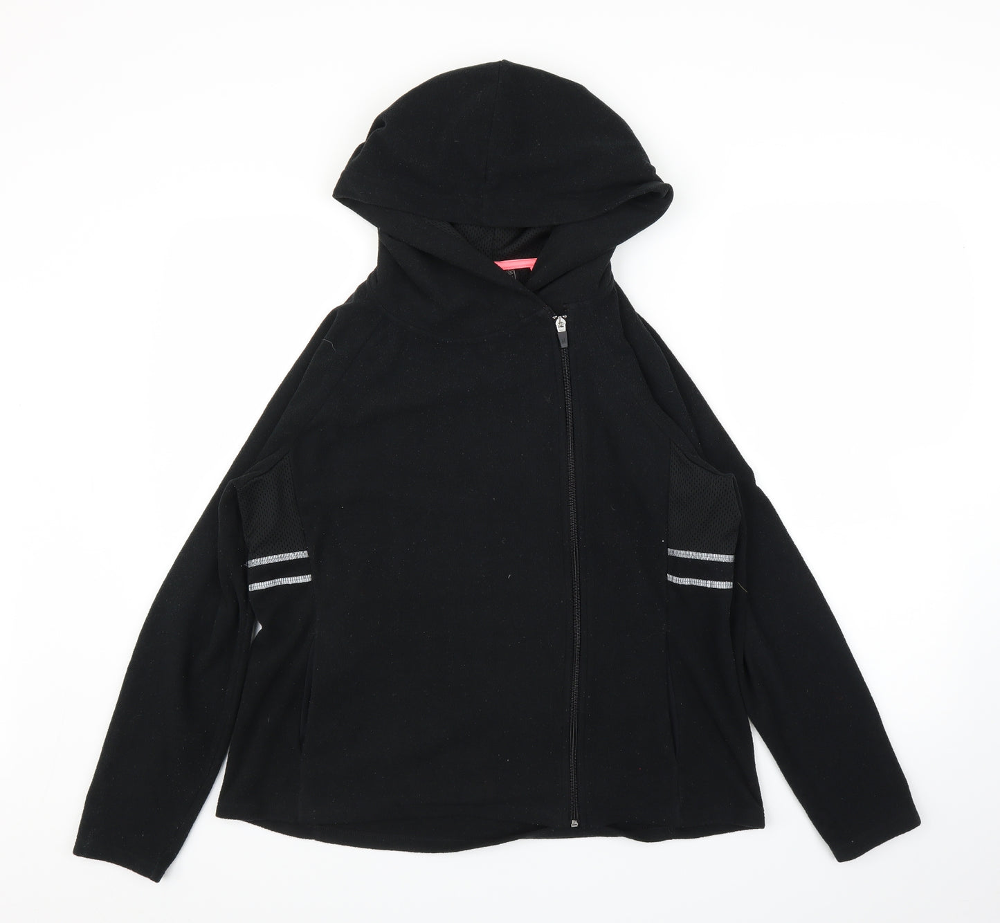 NEXT Womens Black  Fleece Full Zip Hoodie Size 16