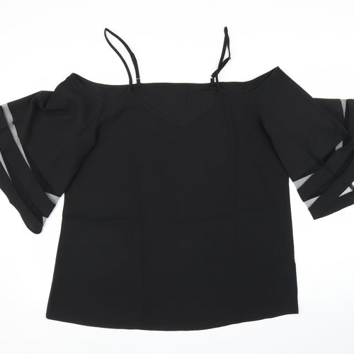 Preworn Womens Black   Basic Blouse Size L