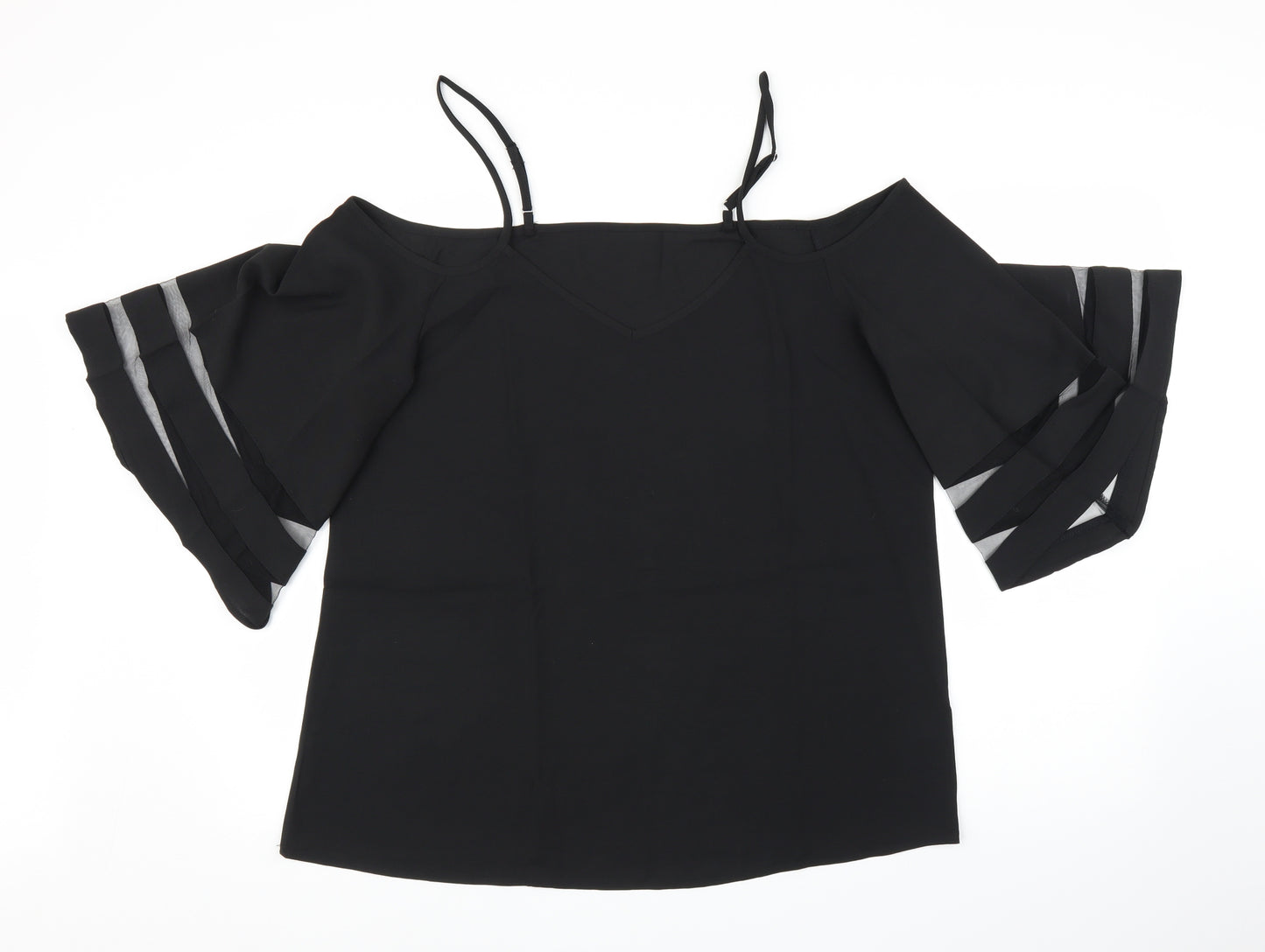 Preworn Womens Black   Basic Blouse Size L