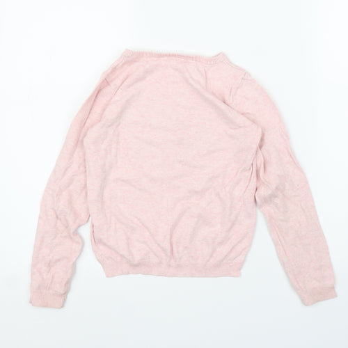 H&M Girls Pink   Pullover Jumper Size 5 Years