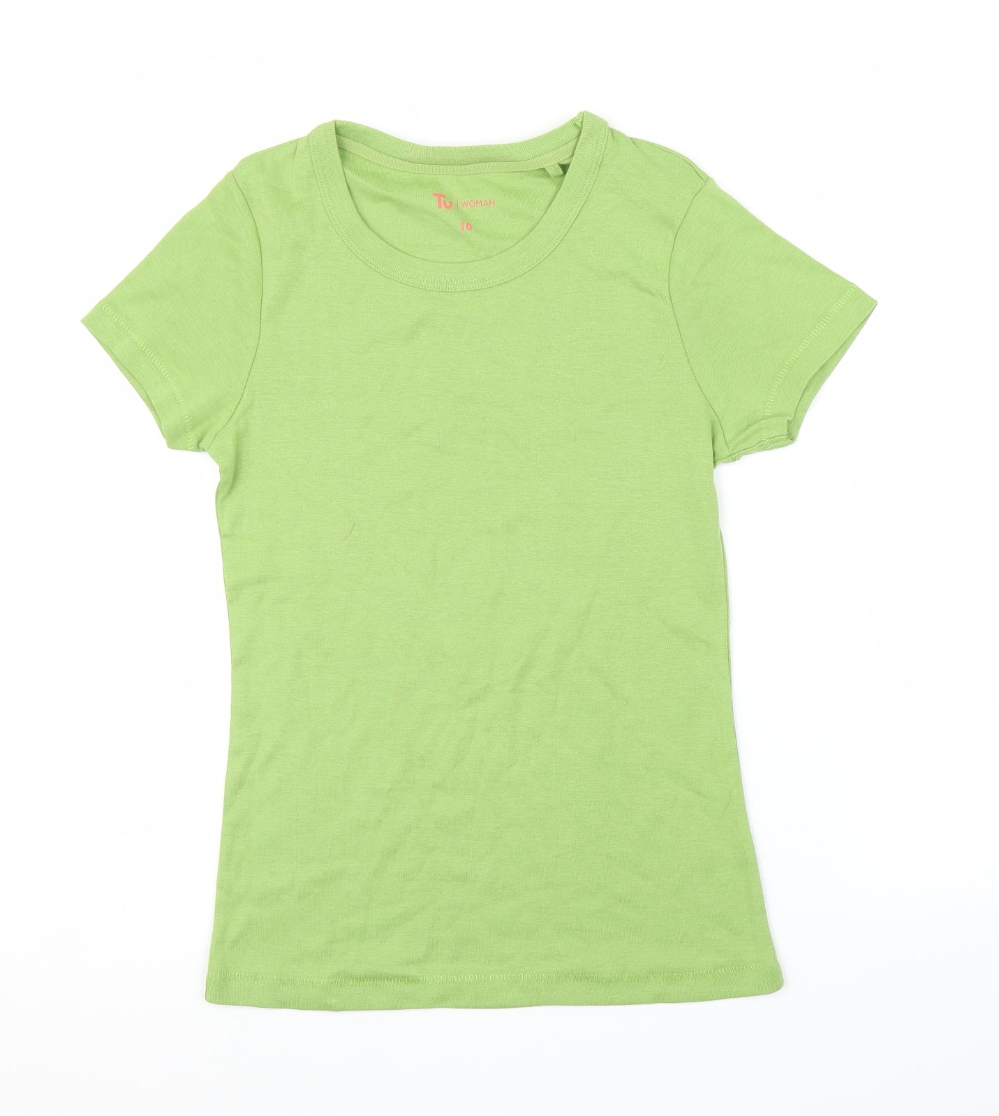 TU Womens Green   Basic T-Shirt Size 10