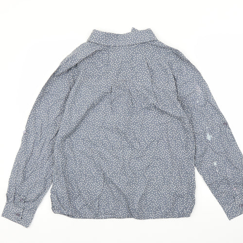 Preworn Womens Grey Polka Dot  Basic Blouse Size 16