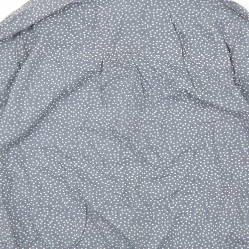 Preworn Womens Grey Polka Dot  Basic Blouse Size 16