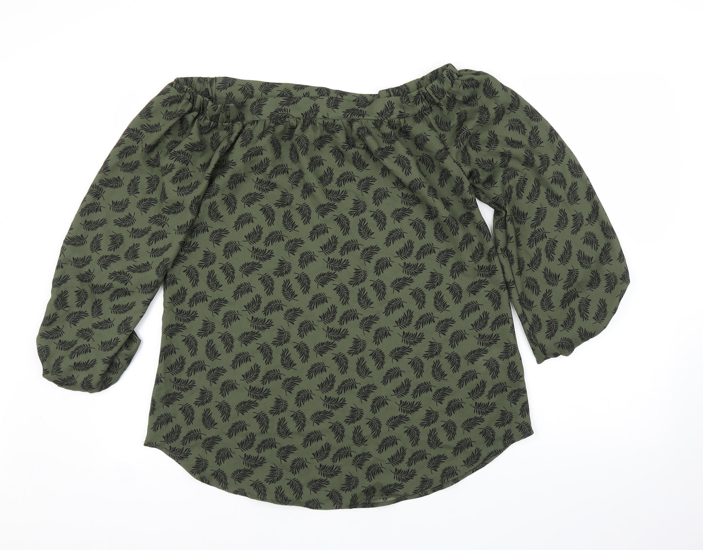 Pep&Co Womens Green Floral  Basic Blouse Size 8