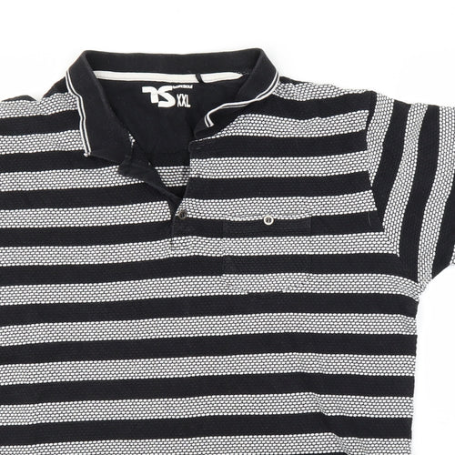 Twisted Soul Mens Black Striped   T-Shirt Size XL