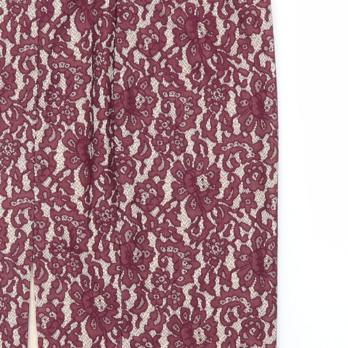 NEXT Womens Purple Floral  Straight & Pencil Skirt Size 12