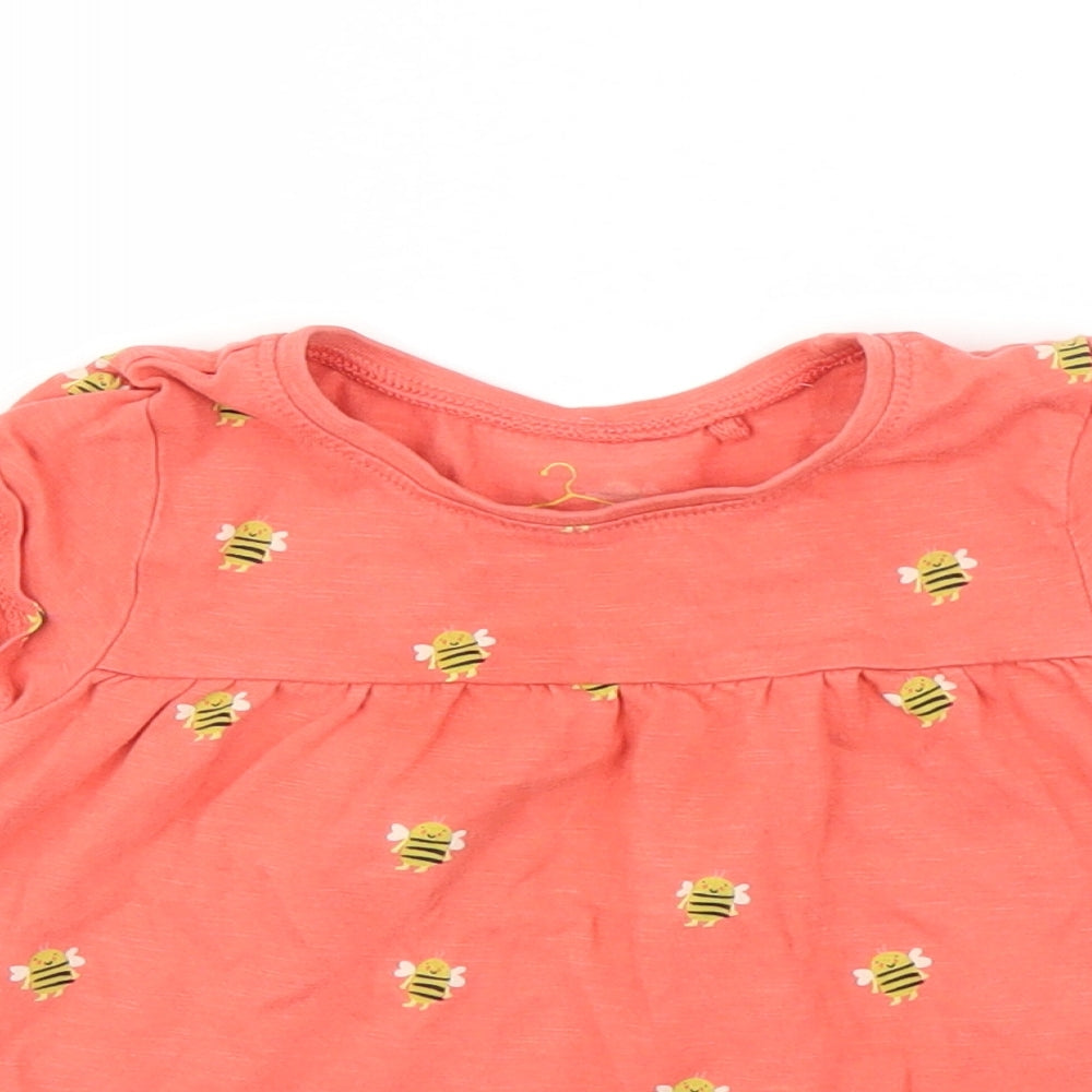NEXT Girls Pink Animal Print  Basic T-Shirt Size 2-3 Years