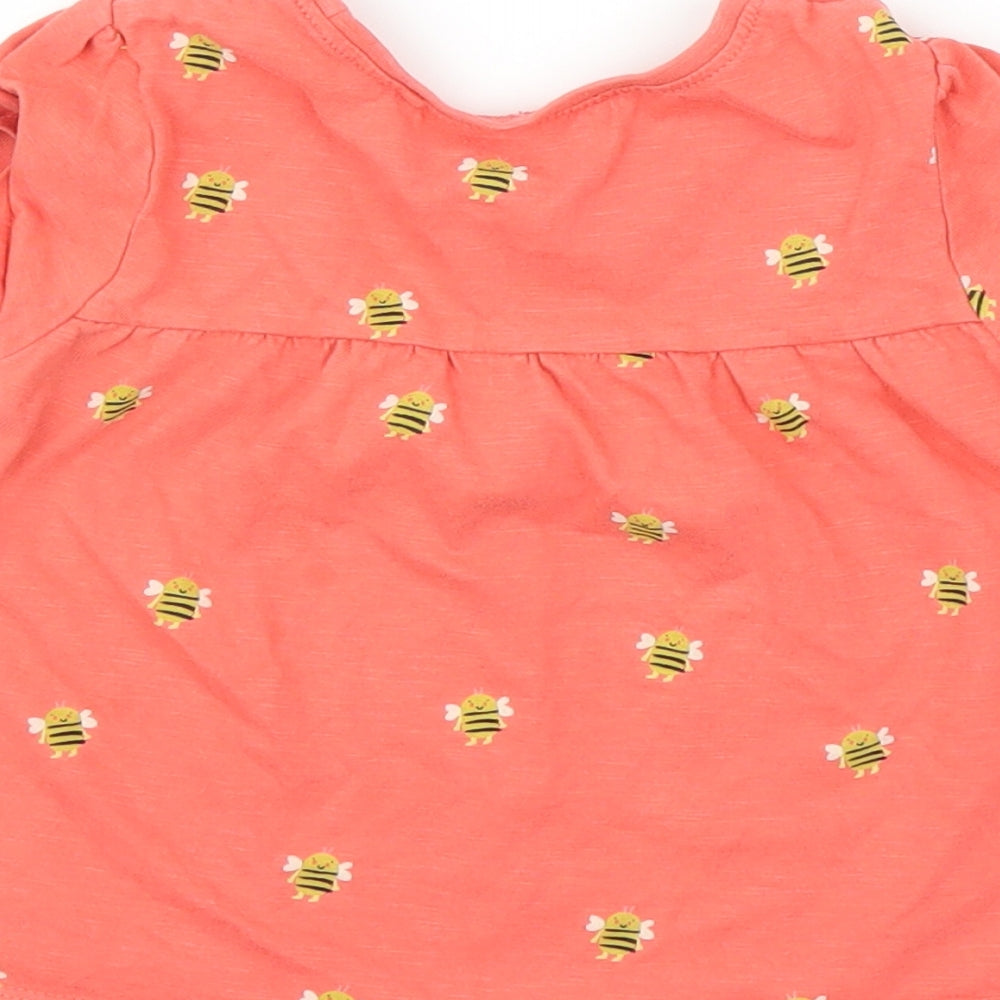 NEXT Girls Pink Animal Print  Basic T-Shirt Size 2-3 Years