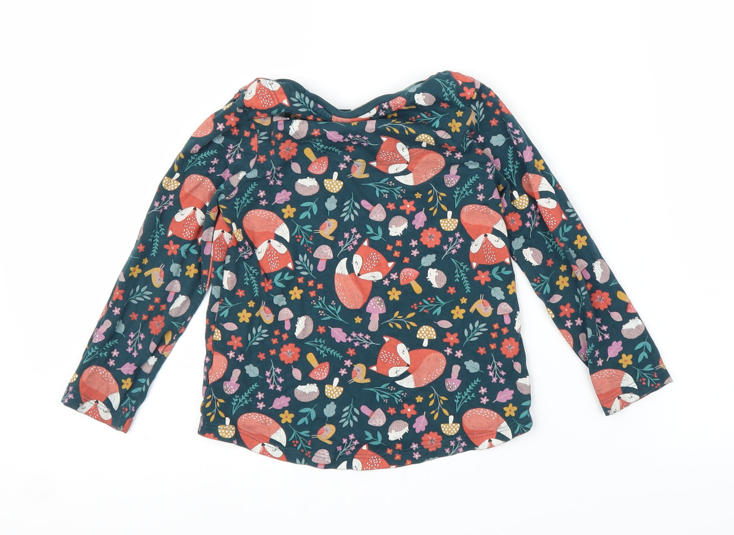 TU Girls Green Animal Print  Basic T-Shirt Size 2-3 Years