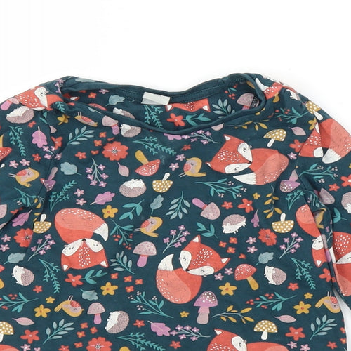 TU Girls Green Animal Print  Basic T-Shirt Size 2-3 Years